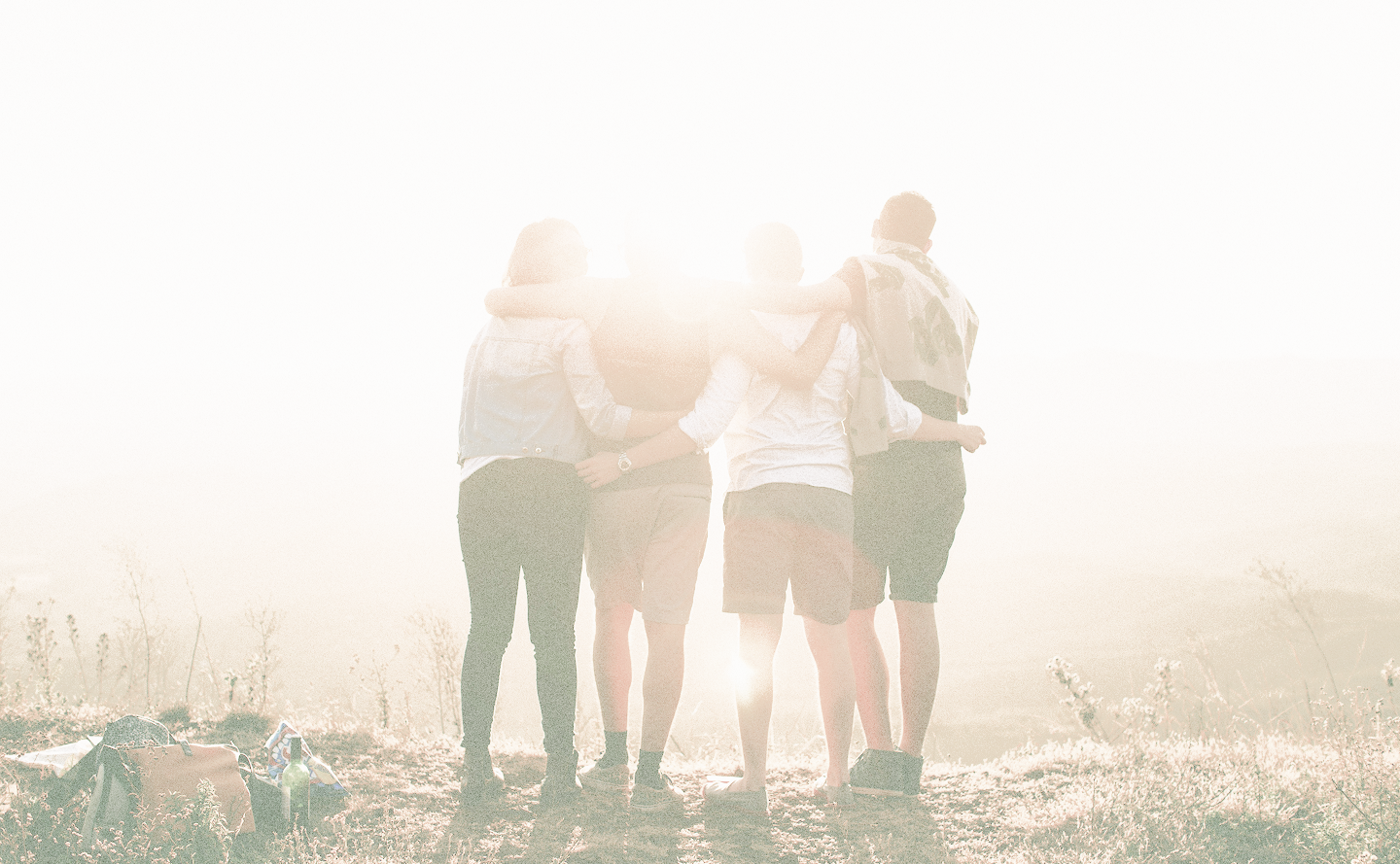 Elevance remote team members standing together successfully
